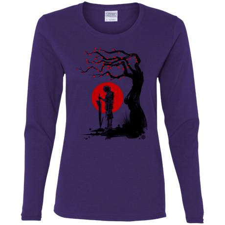 T-Shirts Purple / S Red Sun in Zanarkand Women's Long Sleeve T-Shirt