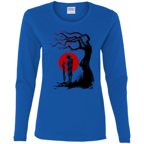 T-Shirts Royal / S Red Sun in Zanarkand Women's Long Sleeve T-Shirt