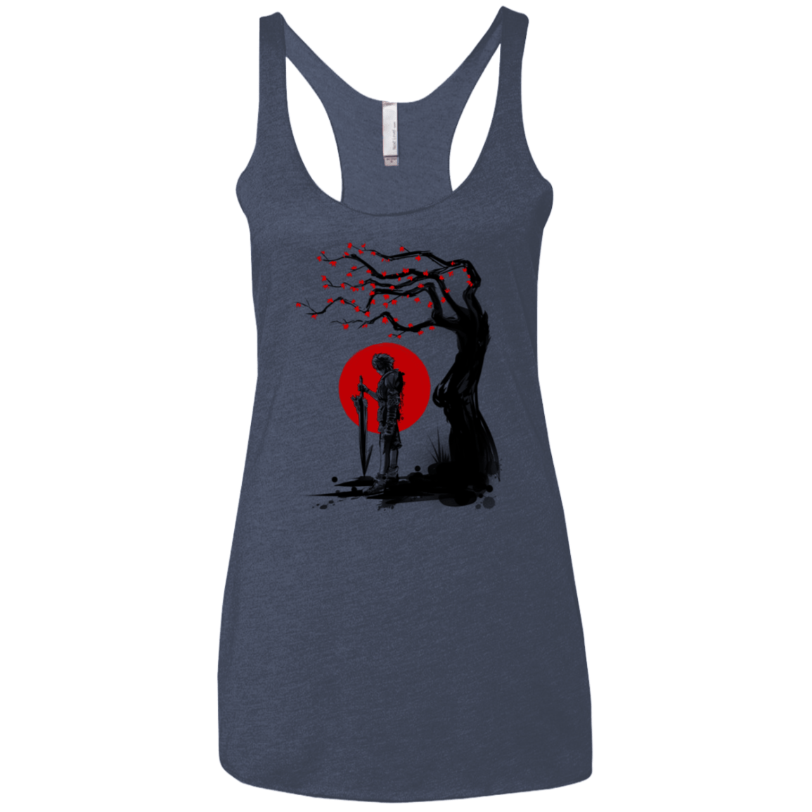 T-Shirts Vintage Navy / X-Small Red Sun in Zanarkand Women's Triblend Racerback Tank