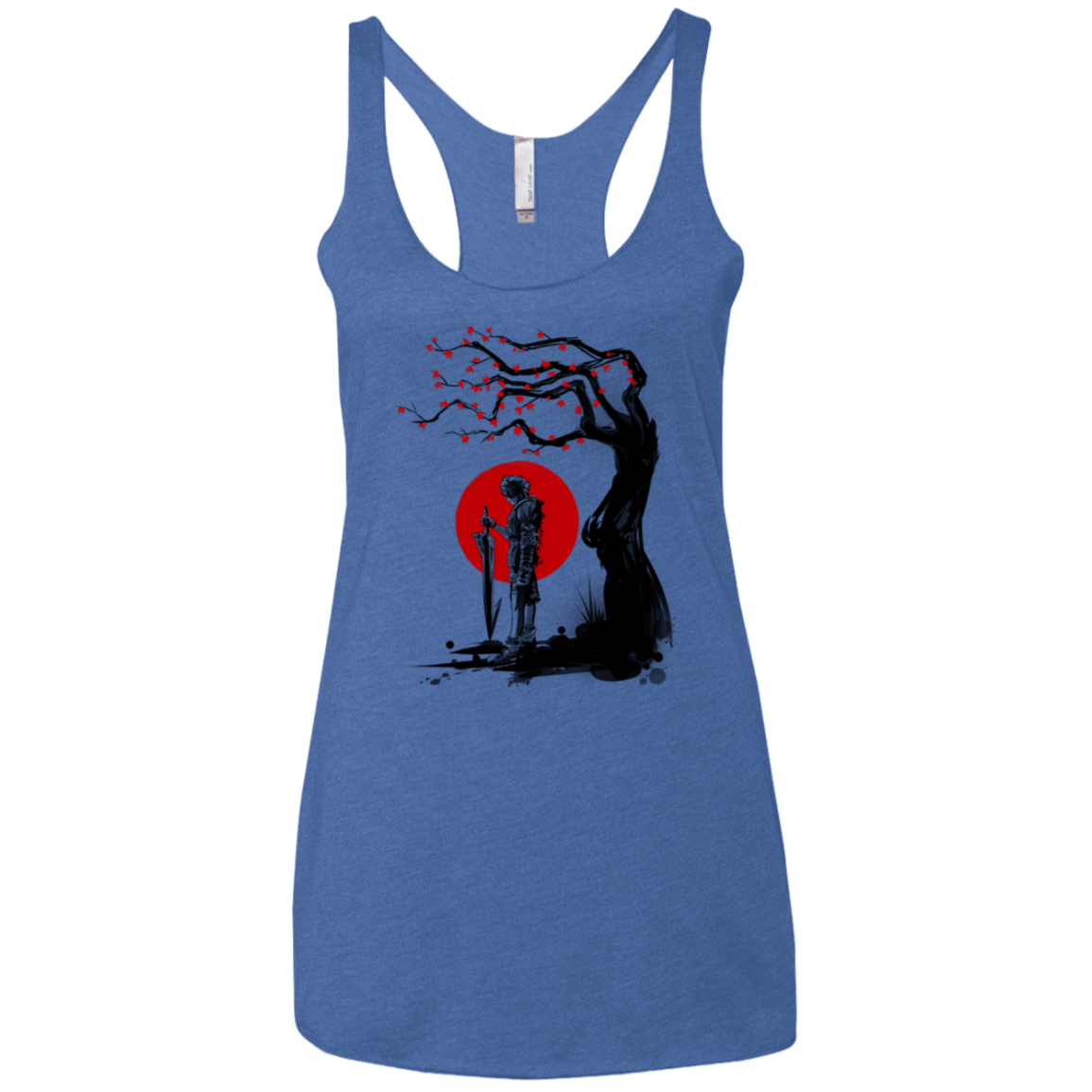 T-Shirts Vintage Royal / X-Small Red Sun in Zanarkand Women's Triblend Racerback Tank