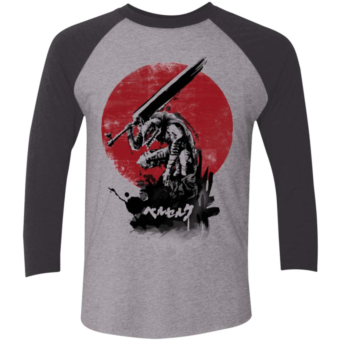 T-Shirts Premium Heather/ Vintage Black / X-Small Red Sun Swordsman Men's Triblend 3/4 Sleeve