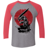T-Shirts Premium Heather/ Vintage Red / X-Small Red Sun Swordsman Men's Triblend 3/4 Sleeve