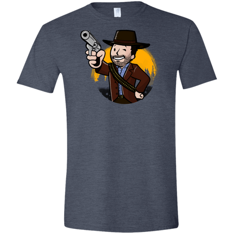 T-Shirts Heather Navy / S Red Vault Redemption Men's Semi-Fitted Softstyle