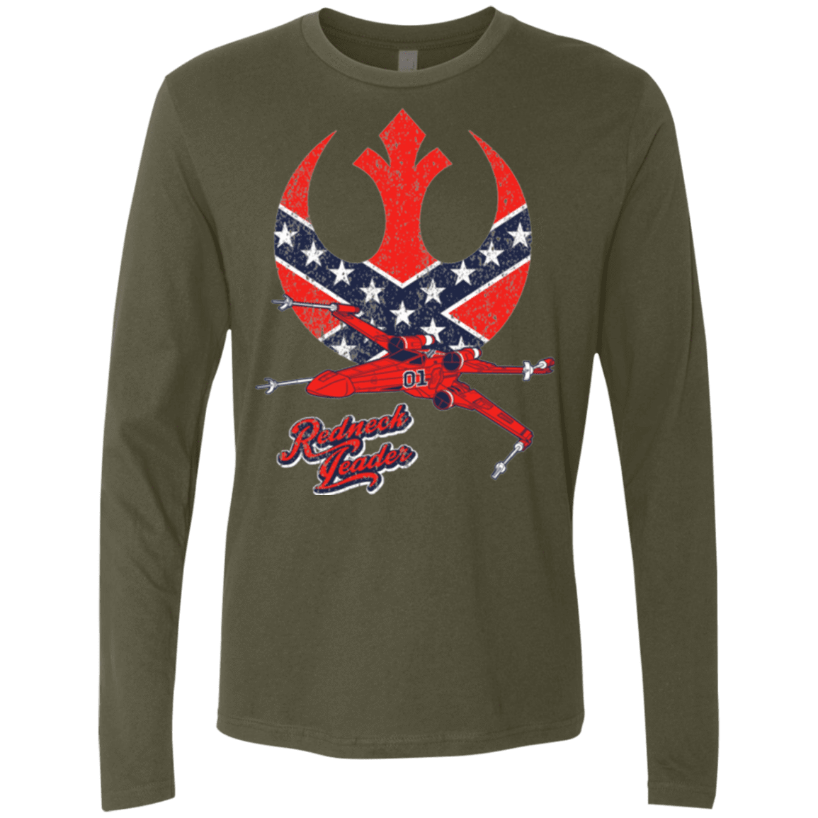 T-Shirts Military Green / Small Redneck Leader Men's Premium Long Sleeve