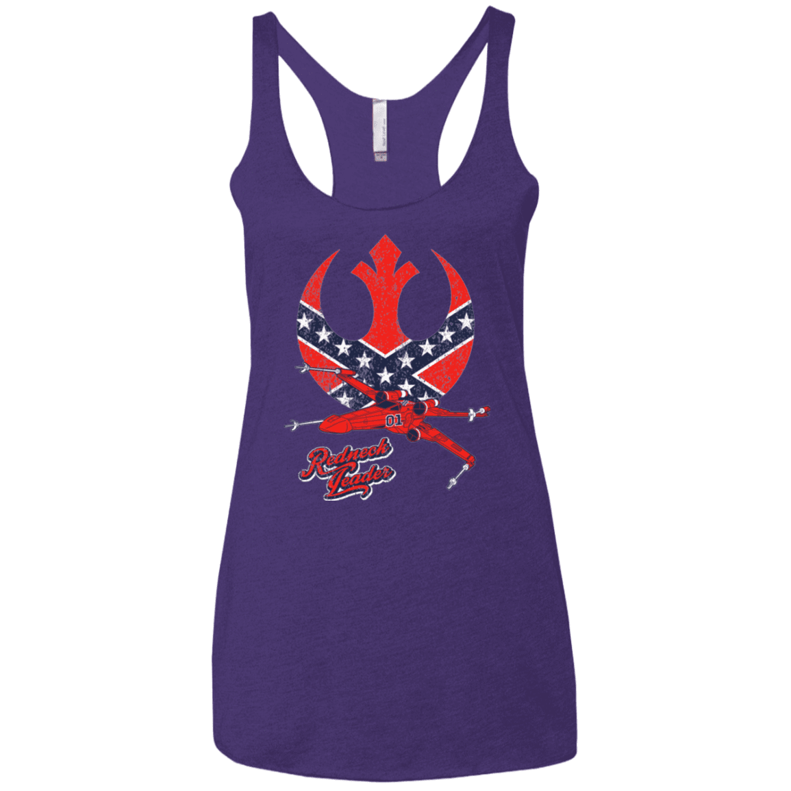 T-Shirts Purple / X-Small Redneck Leader Women's Triblend Racerback Tank