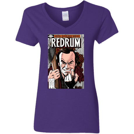 T-Shirts Purple / S Redrum Women's V-Neck T-Shirt