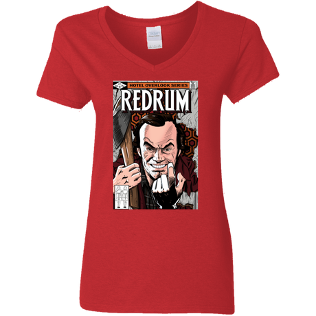 T-Shirts Red / S Redrum Women's V-Neck T-Shirt