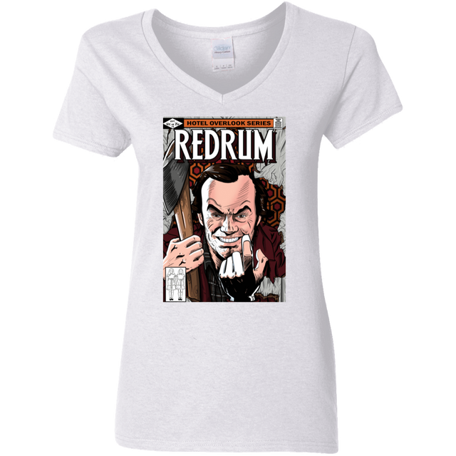 T-Shirts White / S Redrum Women's V-Neck T-Shirt