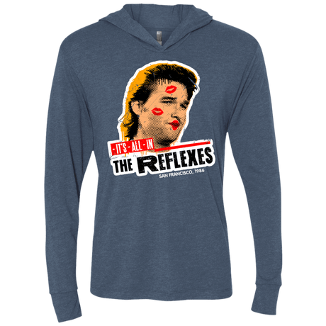 T-Shirts Indigo / X-Small Reflexes Triblend Long Sleeve Hoodie Tee