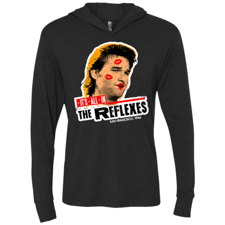 T-Shirts Vintage Black / X-Small Reflexes Triblend Long Sleeve Hoodie Tee