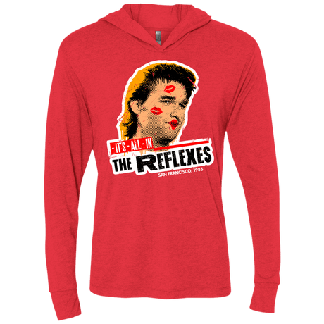 T-Shirts Vintage Red / X-Small Reflexes Triblend Long Sleeve Hoodie Tee
