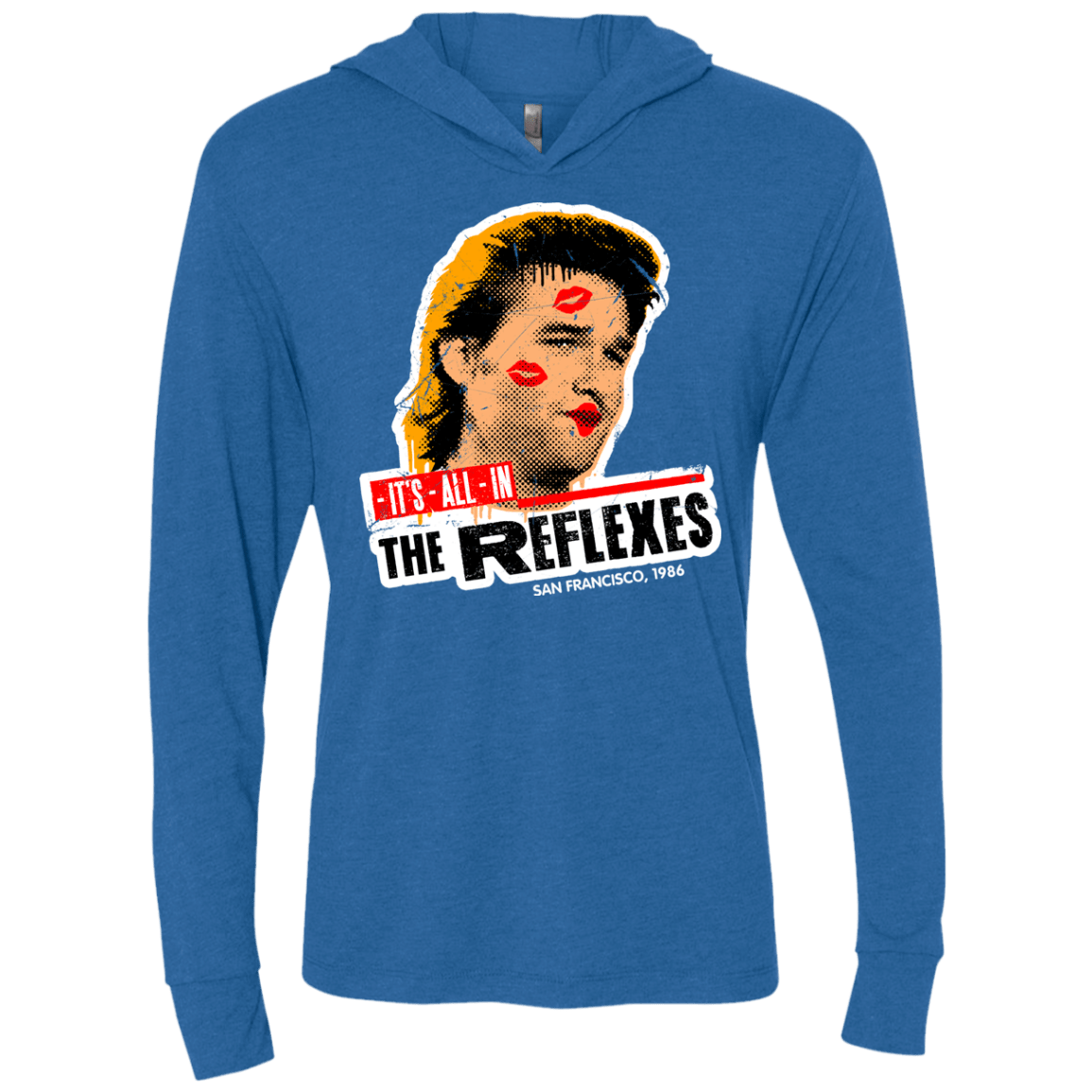 T-Shirts Vintage Royal / X-Small Reflexes Triblend Long Sleeve Hoodie Tee