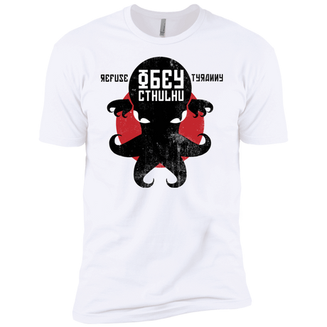 T-Shirts White / YXS Refuse Tyranny, Obey Cthulhu Boys Premium T-Shirt