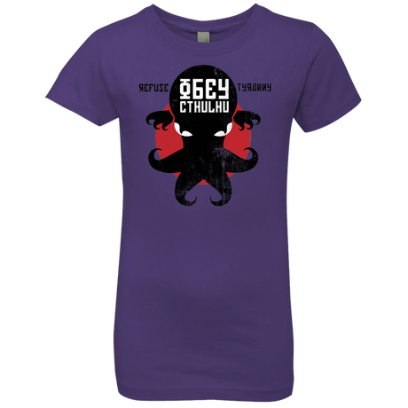 T-Shirts Purple Rush / YXS Refuse Tyranny, Obey Cthulhu Girls Premium T-Shirt