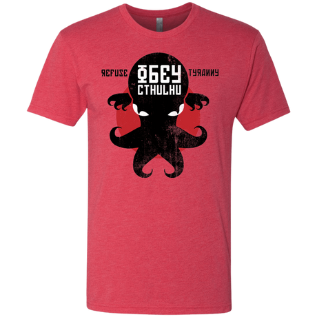T-Shirts Vintage Red / Small Refuse Tyranny, Obey Cthulhu Men's Triblend T-Shirt