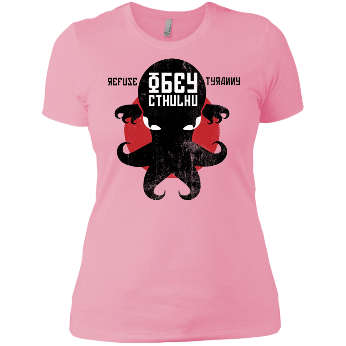 T-Shirts Light Pink / X-Small Refuse Tyranny, Obey Cthulhu Women's Premium T-Shirt