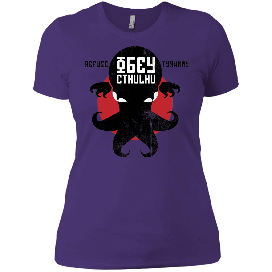 T-Shirts Purple / X-Small Refuse Tyranny, Obey Cthulhu Women's Premium T-Shirt