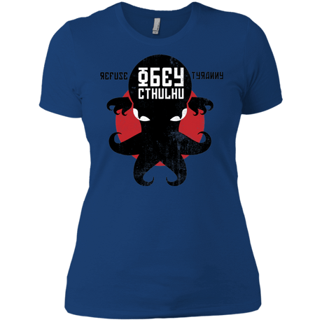 T-Shirts Royal / X-Small Refuse Tyranny, Obey Cthulhu Women's Premium T-Shirt