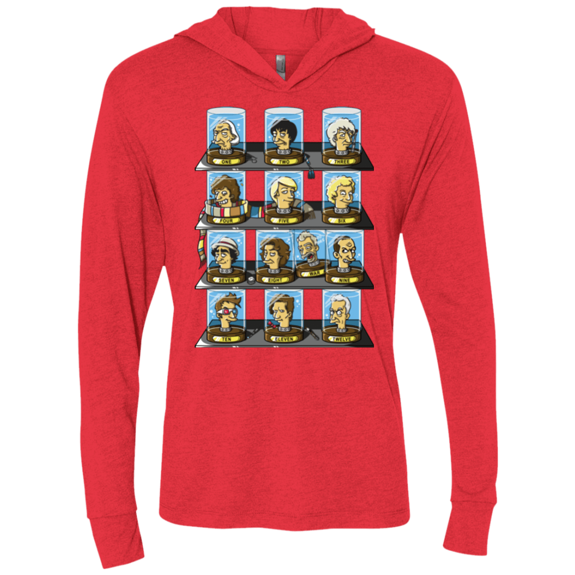 T-Shirts Vintage Red / X-Small Regen O Rama Triblend Long Sleeve Hoodie Tee