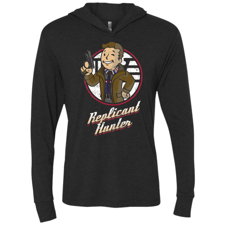 T-Shirts Vintage Black / X-Small Replicant Hunter Triblend Long Sleeve Hoodie Tee