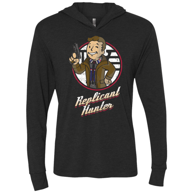 T-Shirts Vintage Black / X-Small Replicant Hunter Triblend Long Sleeve Hoodie Tee
