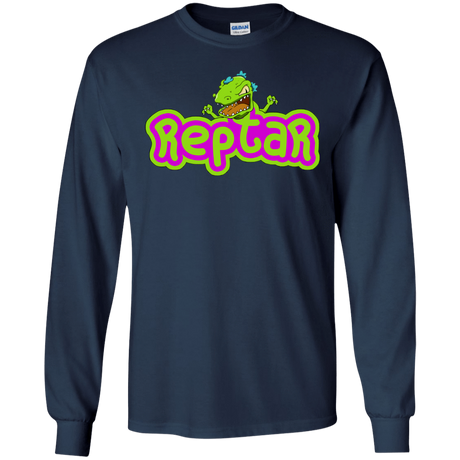 T-Shirts Navy / S Reptar Men's Long Sleeve T-Shirt