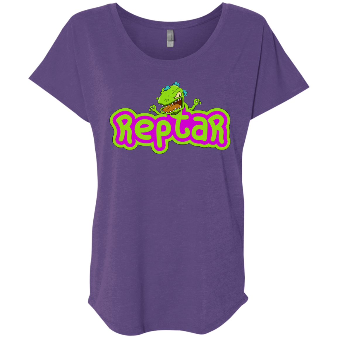 T-Shirts Purple Rush / X-Small Reptar Triblend Dolman Sleeve