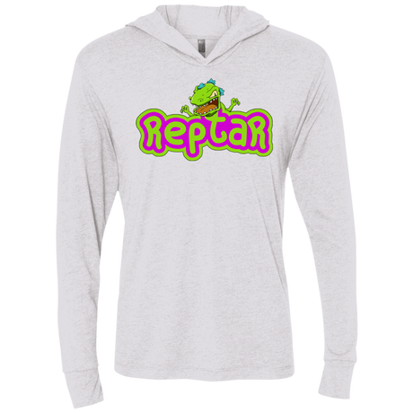T-Shirts Heather White / X-Small Reptar Triblend Long Sleeve Hoodie Tee