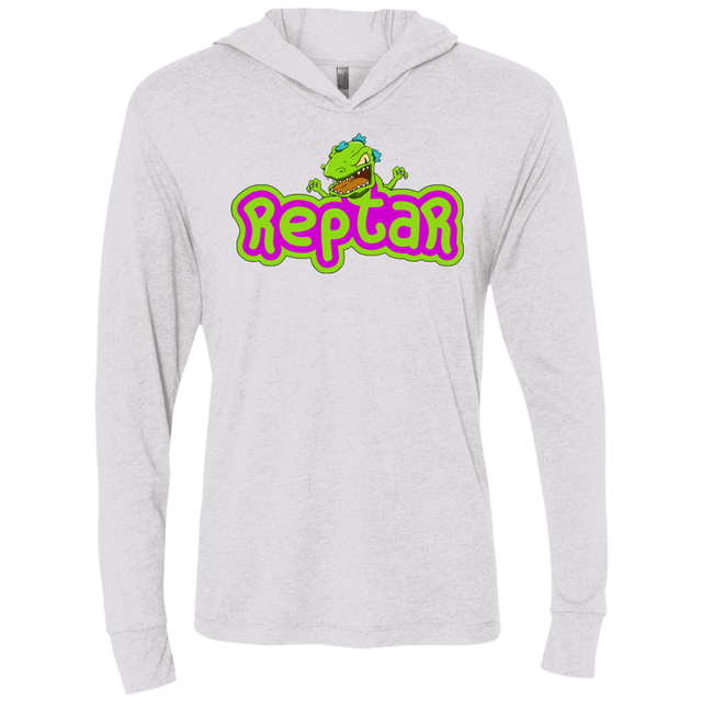 T-Shirts Heather White / X-Small Reptar Triblend Long Sleeve Hoodie Tee
