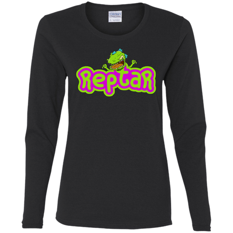 T-Shirts Black / S Reptar Women's Long Sleeve T-Shirt