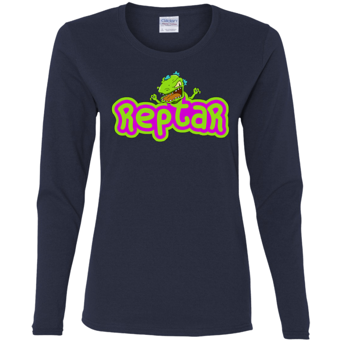 T-Shirts Navy / S Reptar Women's Long Sleeve T-Shirt