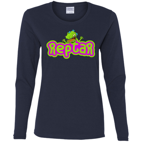 T-Shirts Navy / S Reptar Women's Long Sleeve T-Shirt