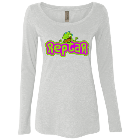T-Shirts Heather White / S Reptar Women's Triblend Long Sleeve Shirt