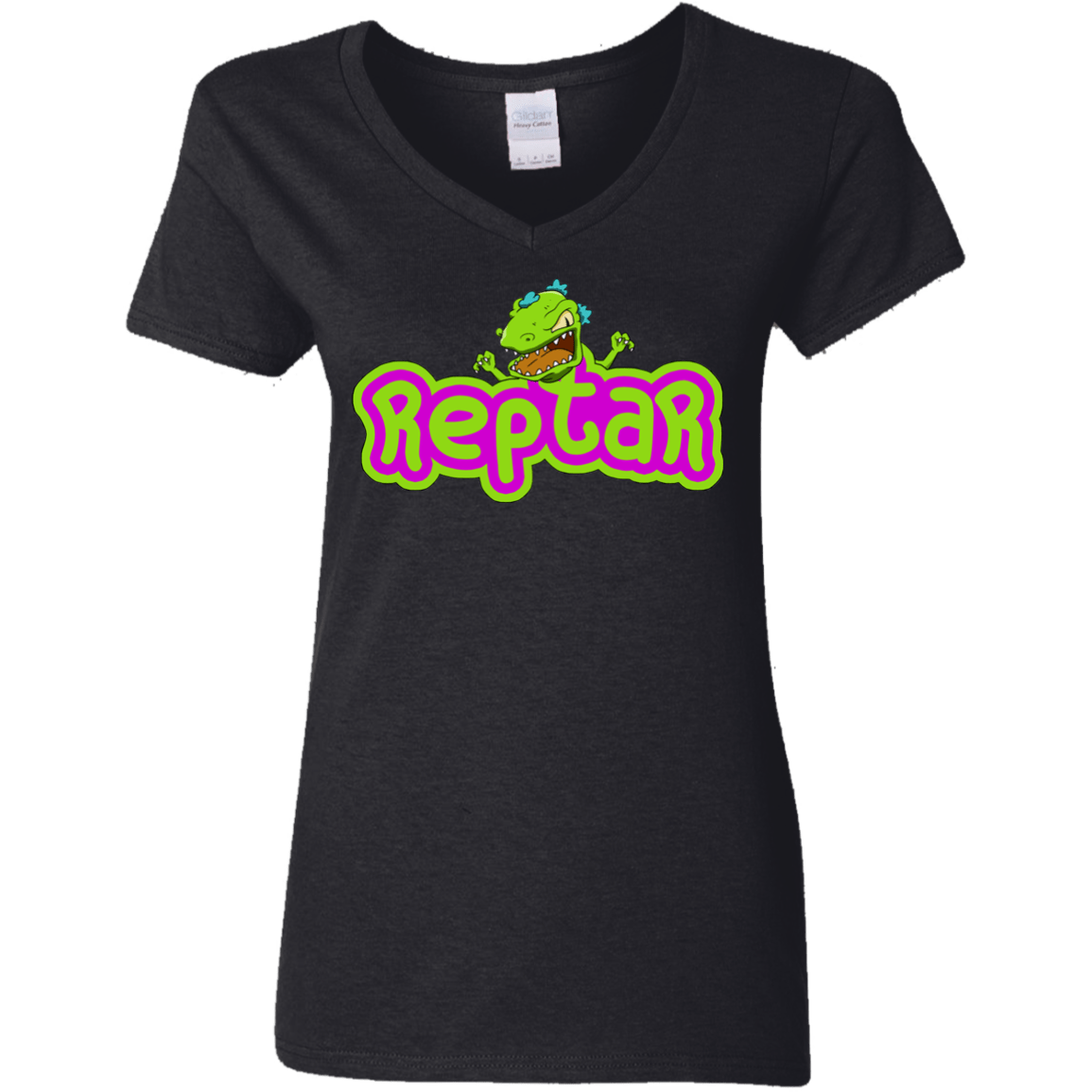 T-Shirts Black / S Reptar Women's V-Neck T-Shirt