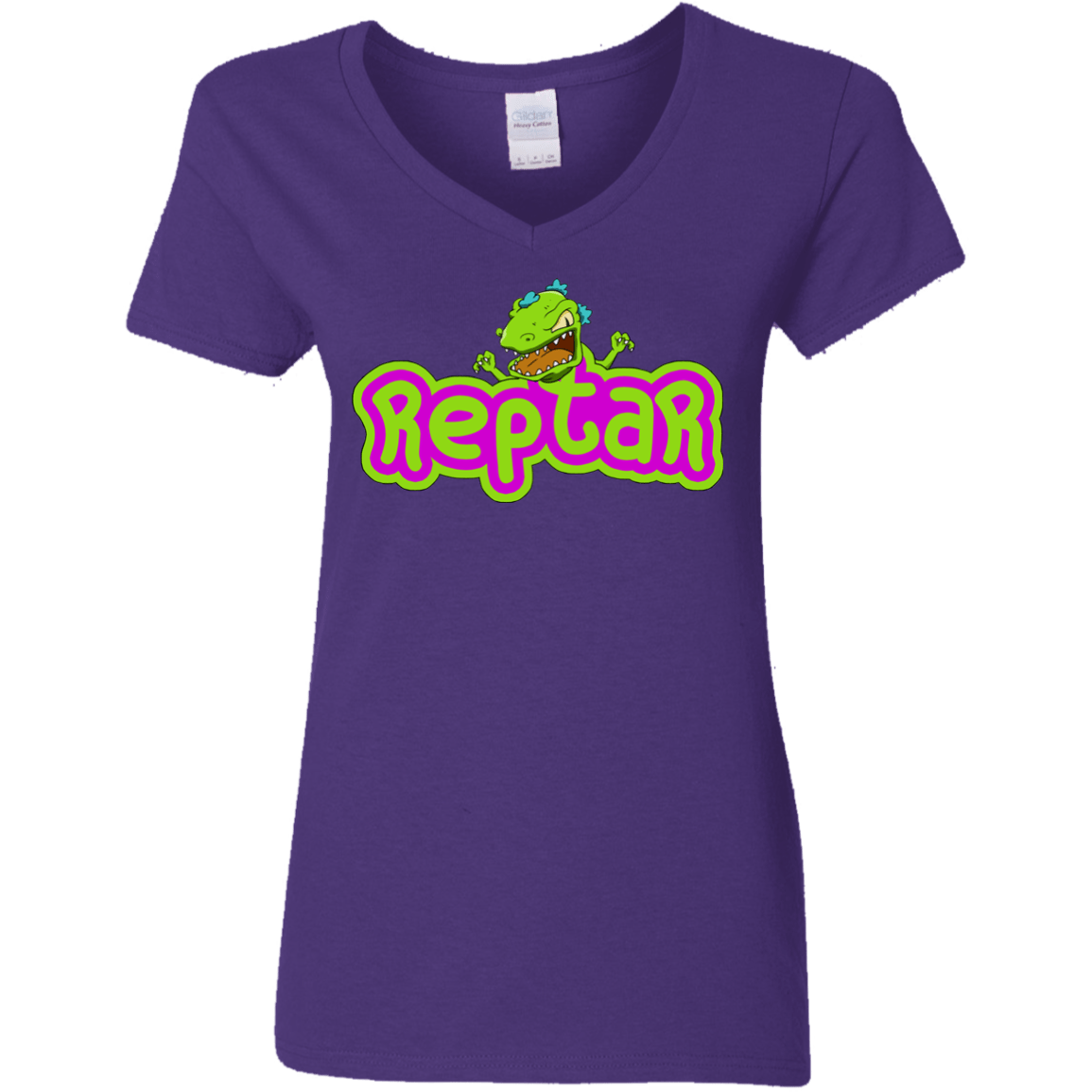 T-Shirts Purple / S Reptar Women's V-Neck T-Shirt