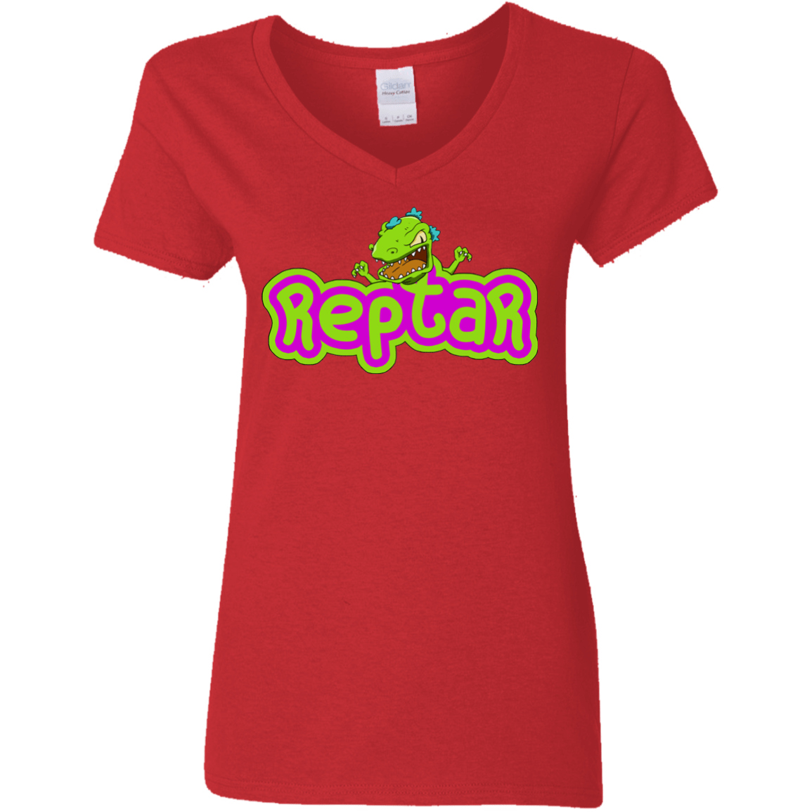 T-Shirts Red / S Reptar Women's V-Neck T-Shirt