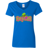 T-Shirts Royal / S Reptar Women's V-Neck T-Shirt