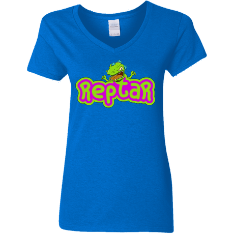 T-Shirts Royal / S Reptar Women's V-Neck T-Shirt