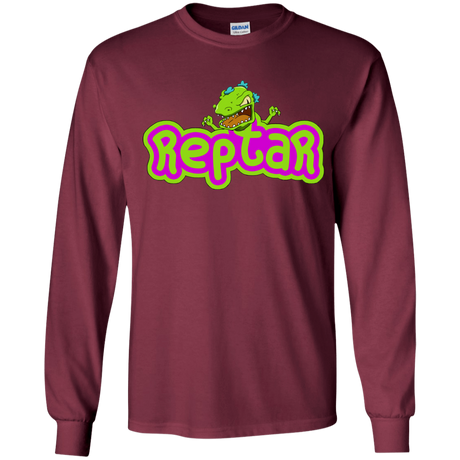 T-Shirts Maroon / YS Reptar Youth Long Sleeve T-Shirt