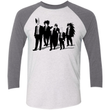 T-Shirts Heather White/Premium Heather / X-Small Reservoir Enemies Men's Triblend 3/4 Sleeve