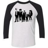 T-Shirts Heather White/Vintage Black / X-Small Reservoir Enemies Men's Triblend 3/4 Sleeve