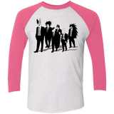 T-Shirts Heather White/Vintage Pink / X-Small Reservoir Enemies Men's Triblend 3/4 Sleeve