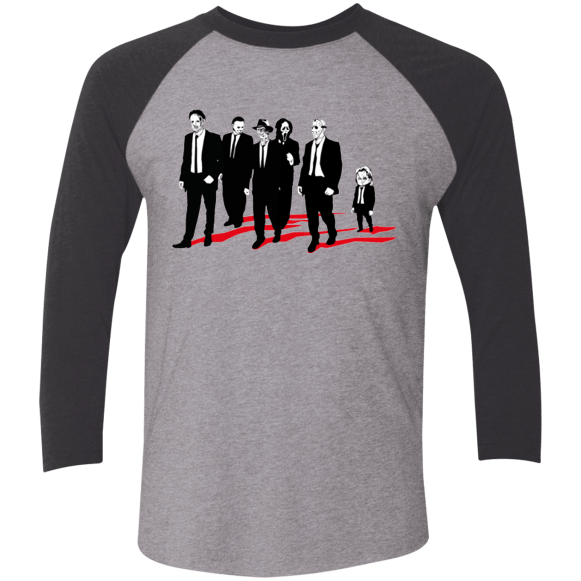 T-Shirts Premium Heather/ Vintage Black / X-Small Reservoir Killers Men's Triblend 3/4 Sleeve