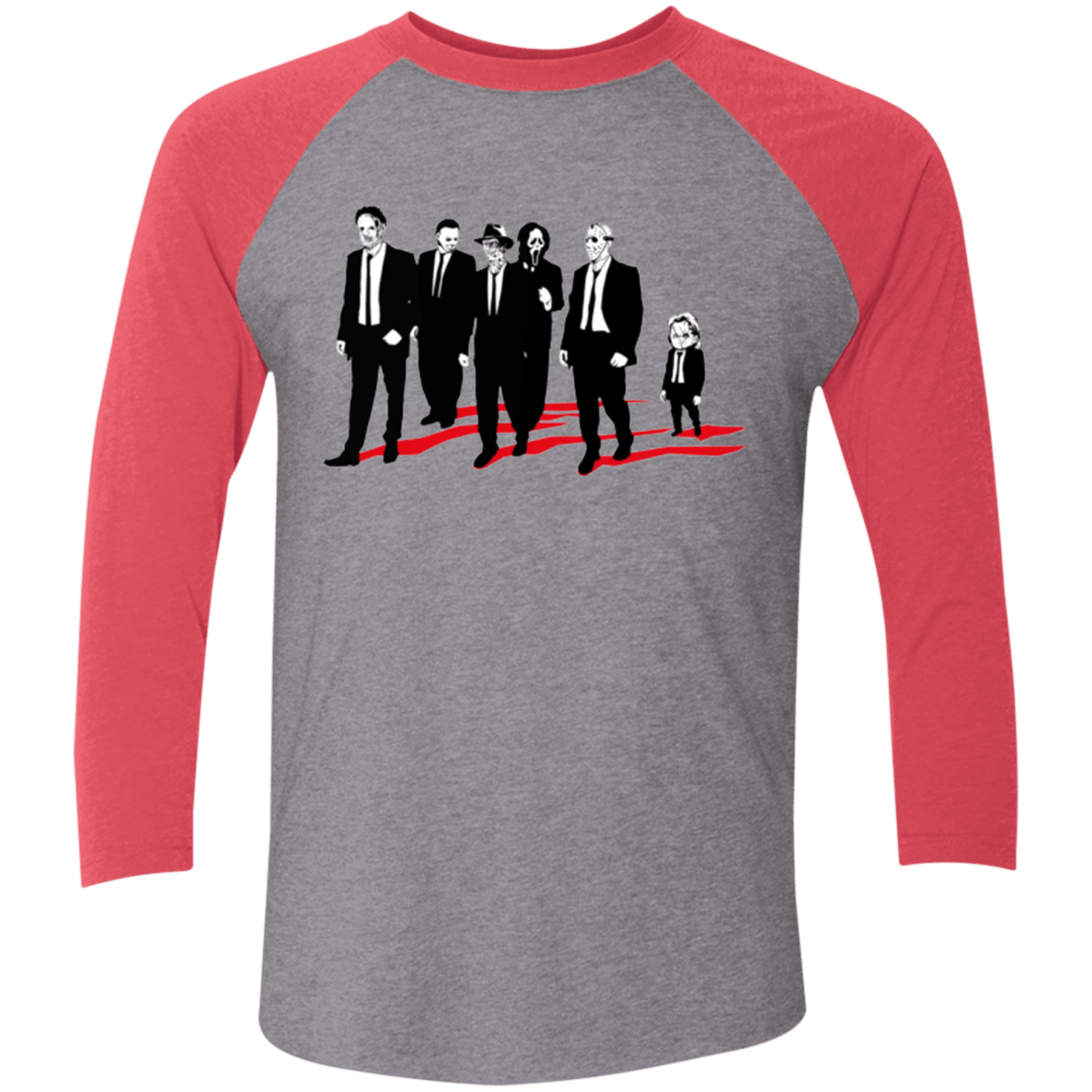 T-Shirts Premium Heather/ Vintage Red / X-Small Reservoir Killers Men's Triblend 3/4 Sleeve