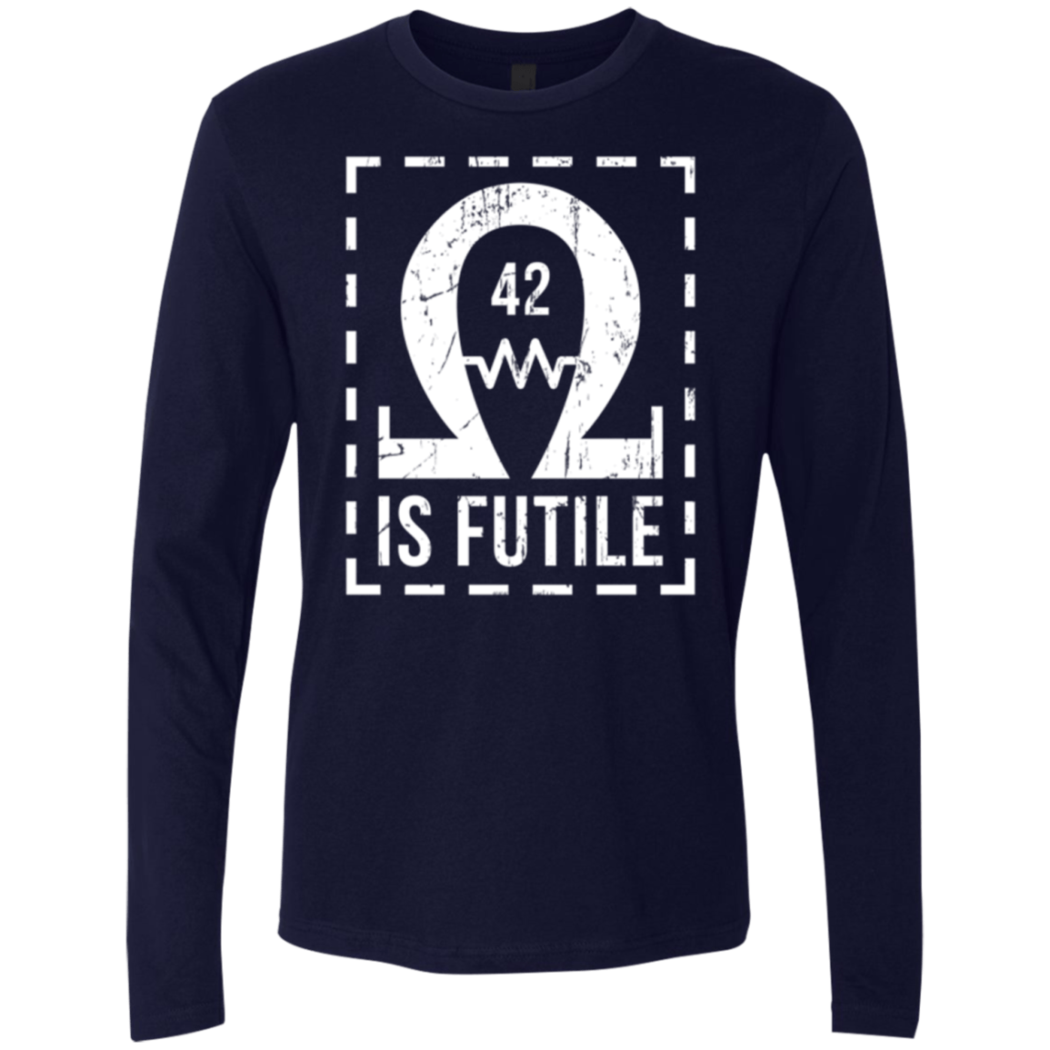 T-Shirts Midnight Navy / Small Resistance is Futile Men's Premium Long Sleeve