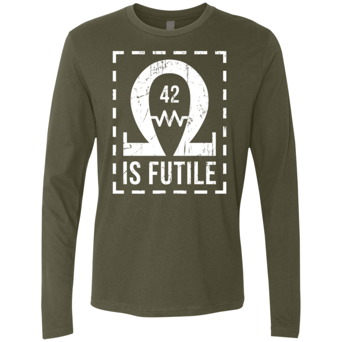 T-Shirts Military Green / Small Resistance is Futile Men's Premium Long Sleeve