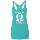 T-Shirts Tahiti Blue / X-Small Resistance is Futile Women's Triblend Racerback Tank