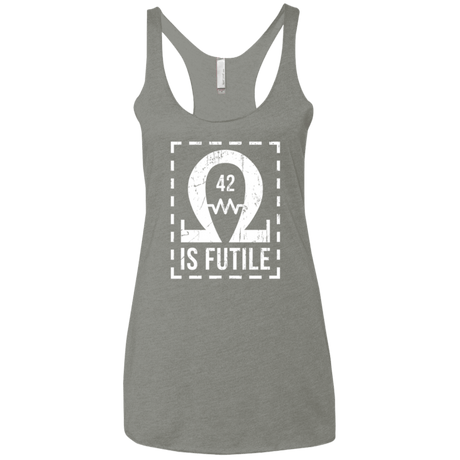 T-Shirts Venetian Grey / X-Small Resistance is Futile Women's Triblend Racerback Tank