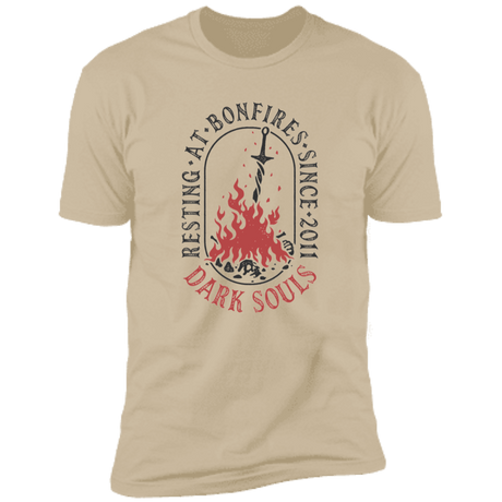 T-Shirts Sand / S Resting at Bonfires Men's Premium T-Shirt