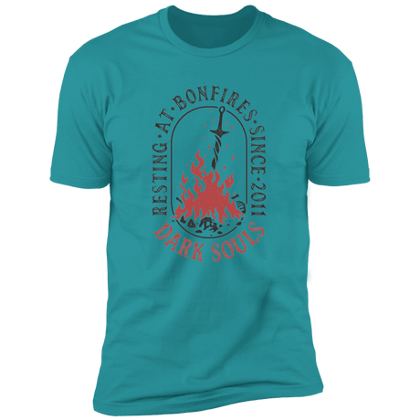 T-Shirts Tahiti Blue / S Resting at Bonfires Men's Premium T-Shirt